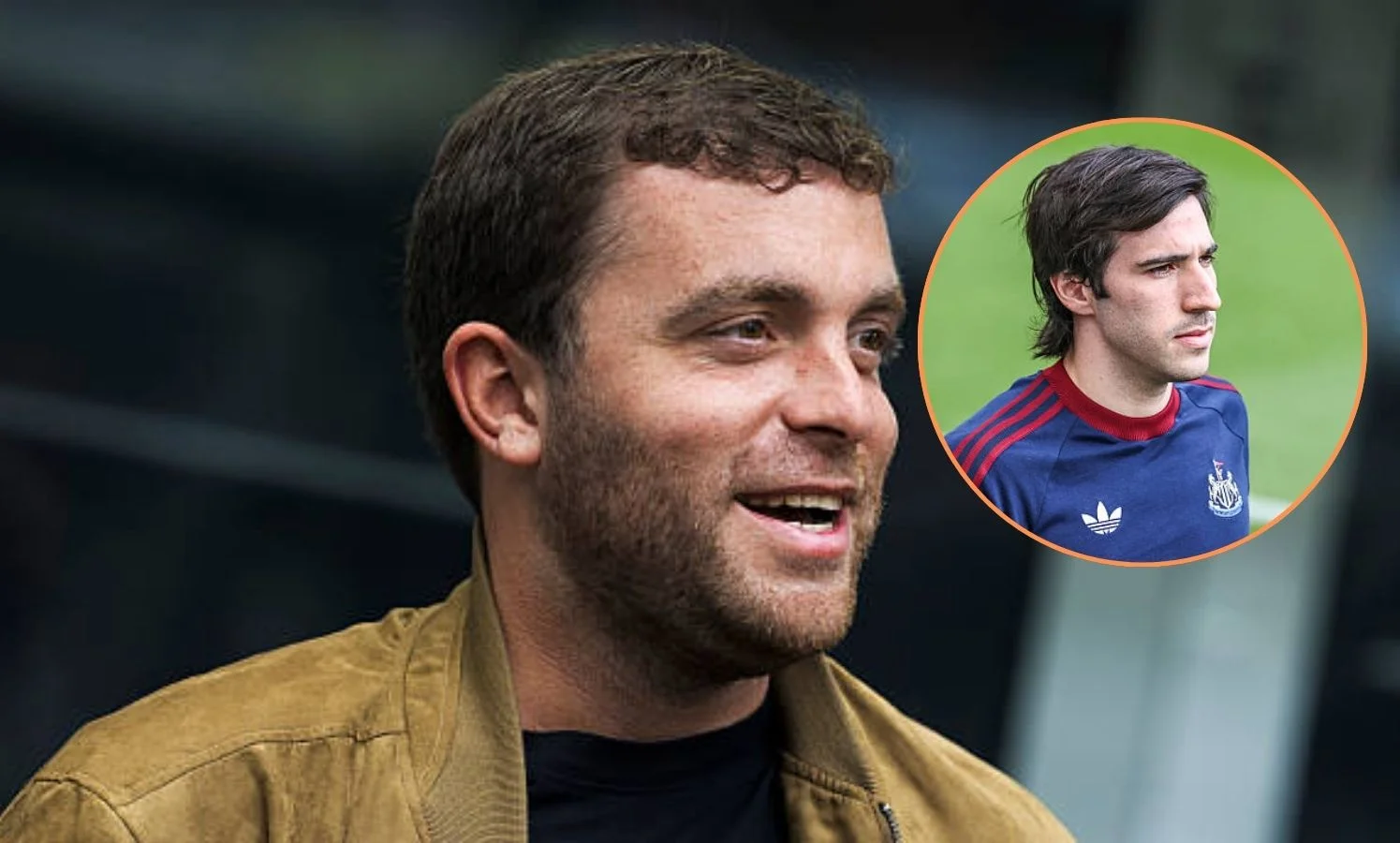 Fabrizio Romano with overlay of Sandro Tonali