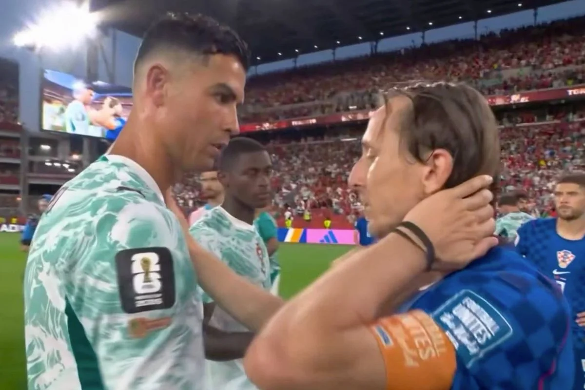 Cristiano Ronaldo consoles Luka Modric at World Cup 2026 after Portugal's win over Croatia