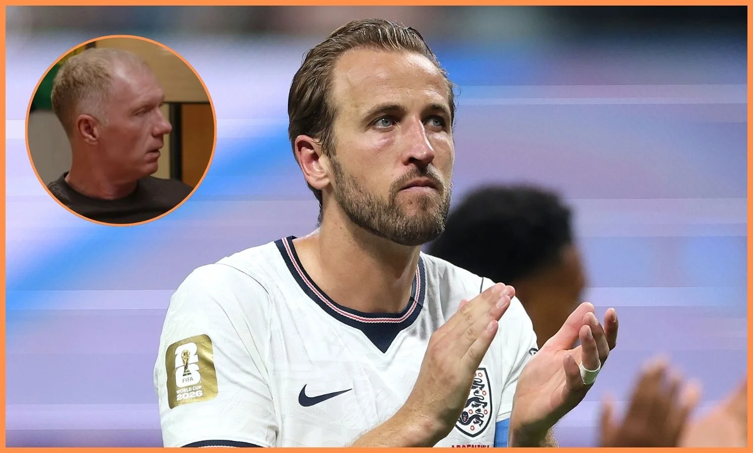Harry Kane applauds the England fans