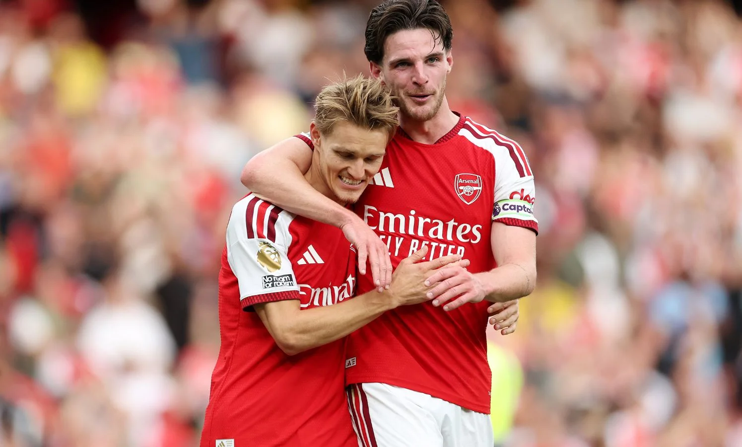 Martin Odegaard and Declan Rice