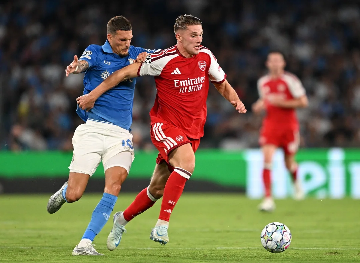 Viktor Gyokeres in action for Arsenal against Napoli